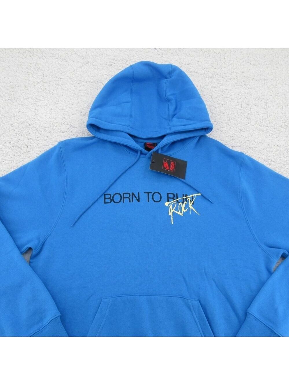 Nike x Stranger Things Blue Pullover Hoodie Men's Size Medium NEW - Picture 3 of 14